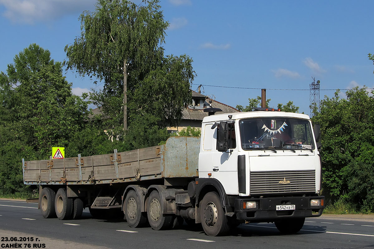 Вологодская область, № В 542 КВ 35 — МАЗ-6422A8