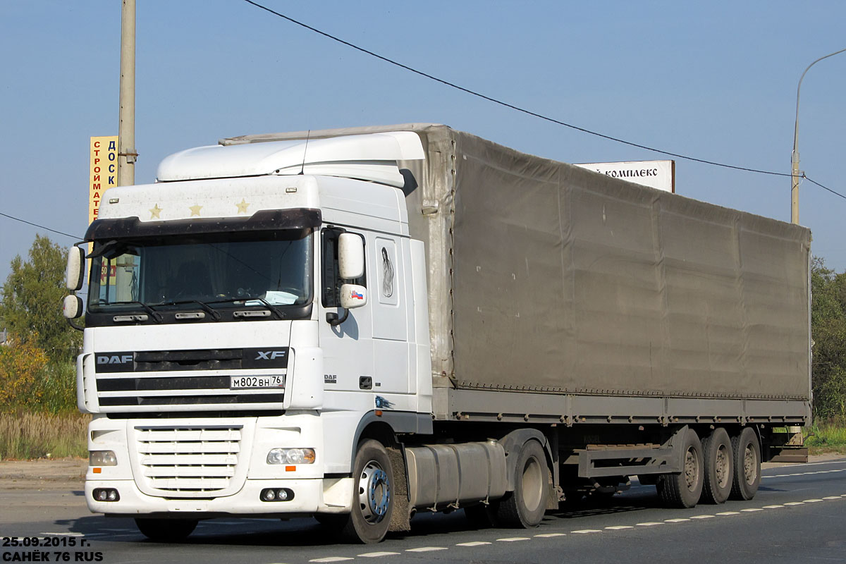 Ярославская область, № М 802 ВН 76 — DAF XF105 FT