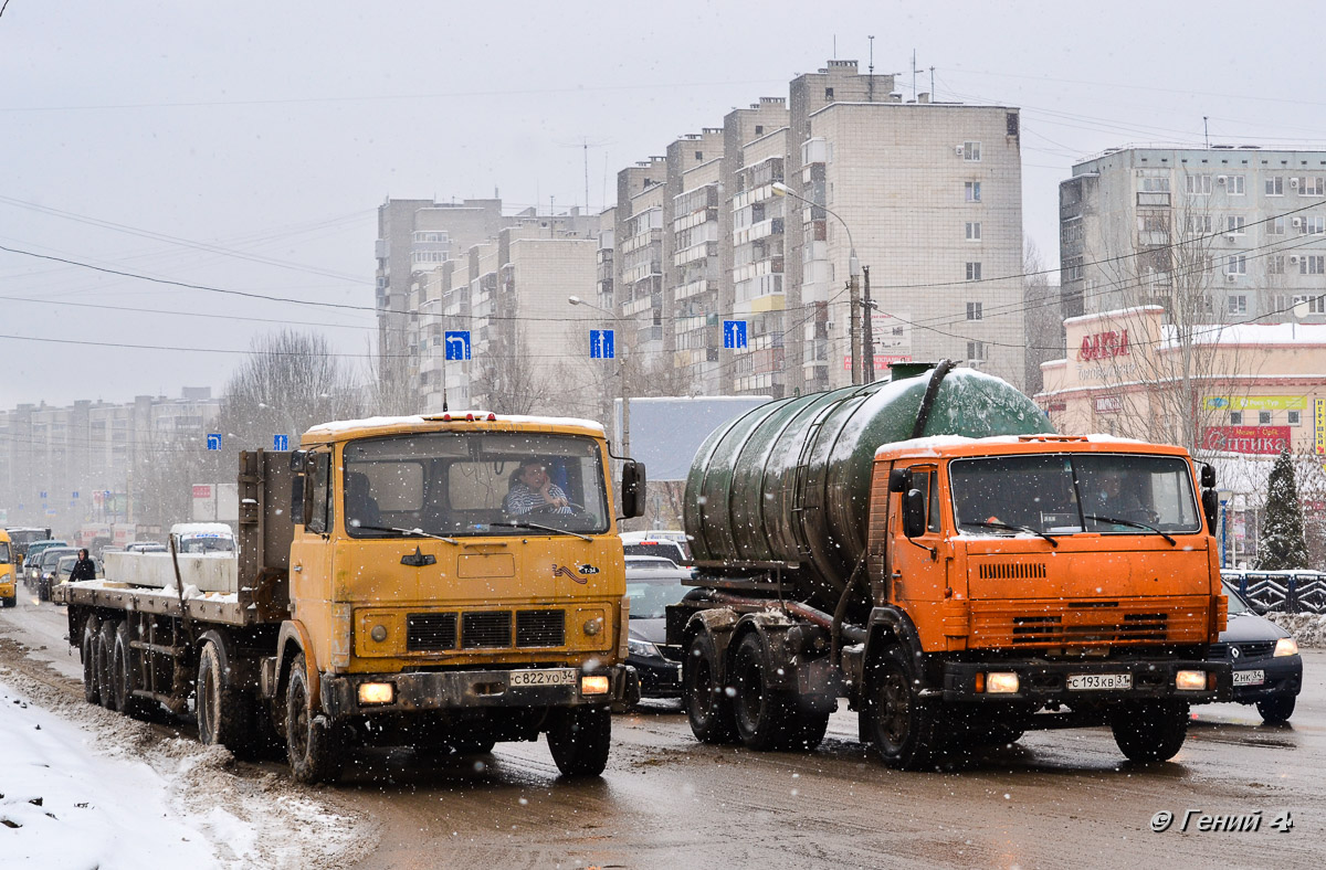 Волгоградская область, № С 822 УО 34 — МАЗ-54331; Волгоградская область, № С 193 КВ 31 — КамАЗ-5320