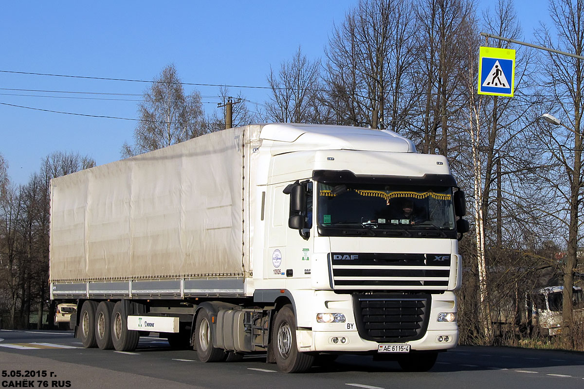 Гродненская область, № АЕ 6115-4 — DAF XF105 FT