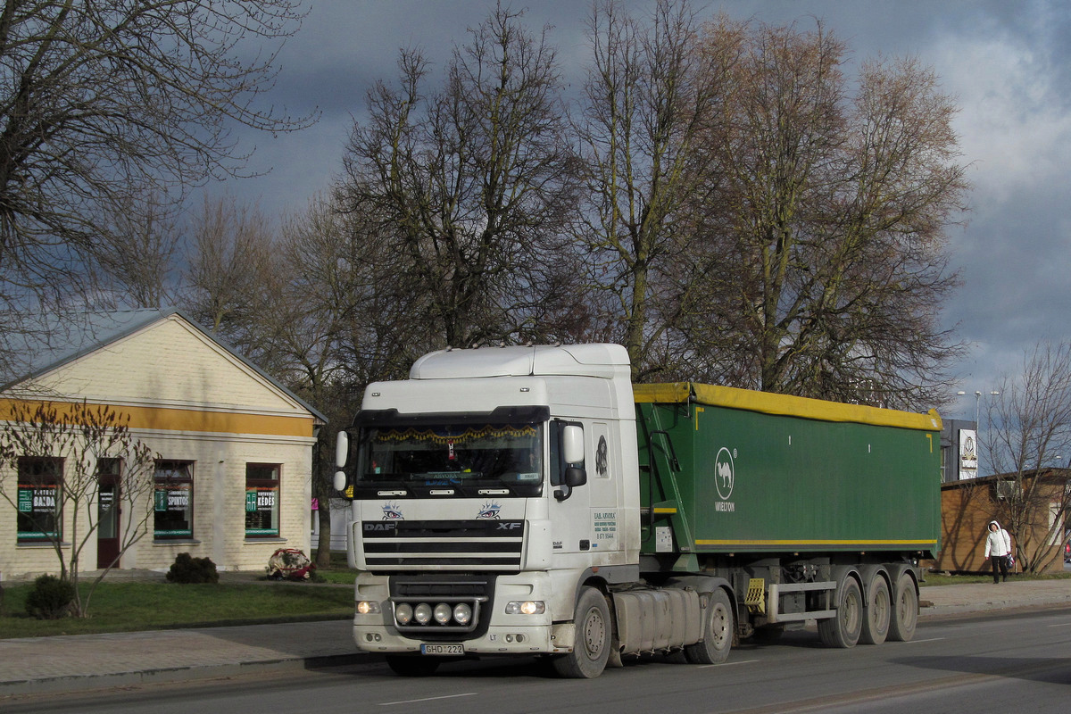 Литва, № GHD 222 — DAF XF105 FT