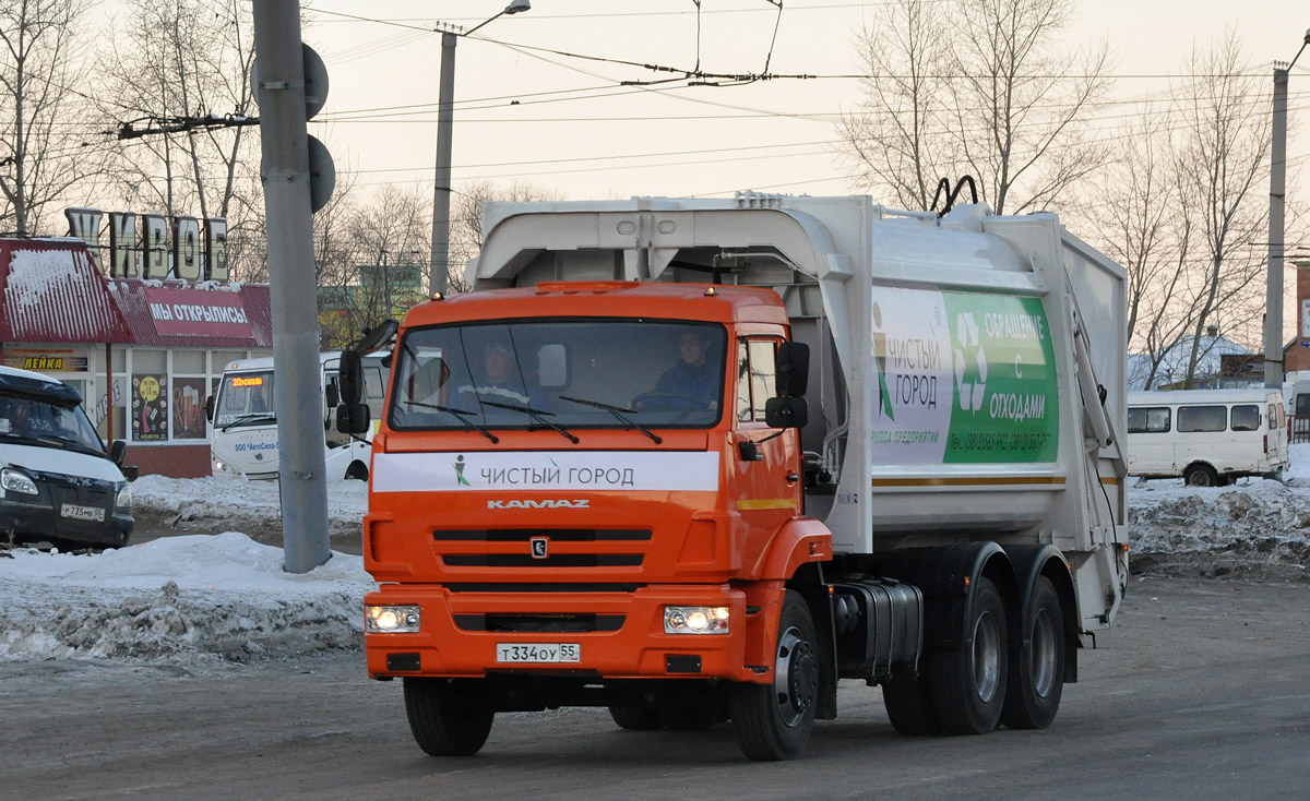 Омская область, № Т 334 ОУ 55 — КамАЗ-65115-L4