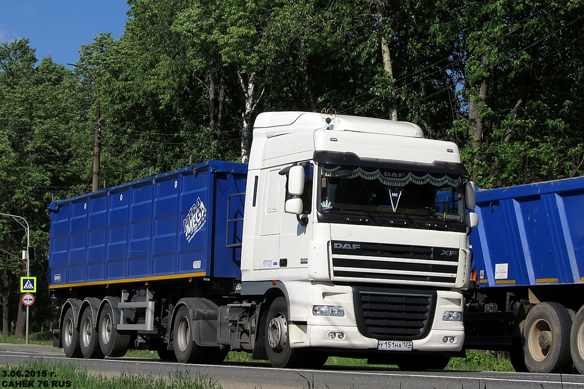 Краснодарский край, № У 151 НА 123 — DAF XF105 FT