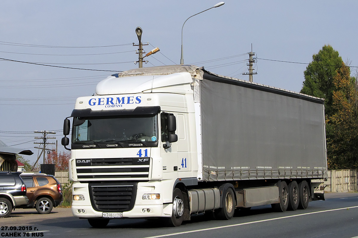 Рязанская область, № Н 346 ОУ 62 — DAF XF105 FT