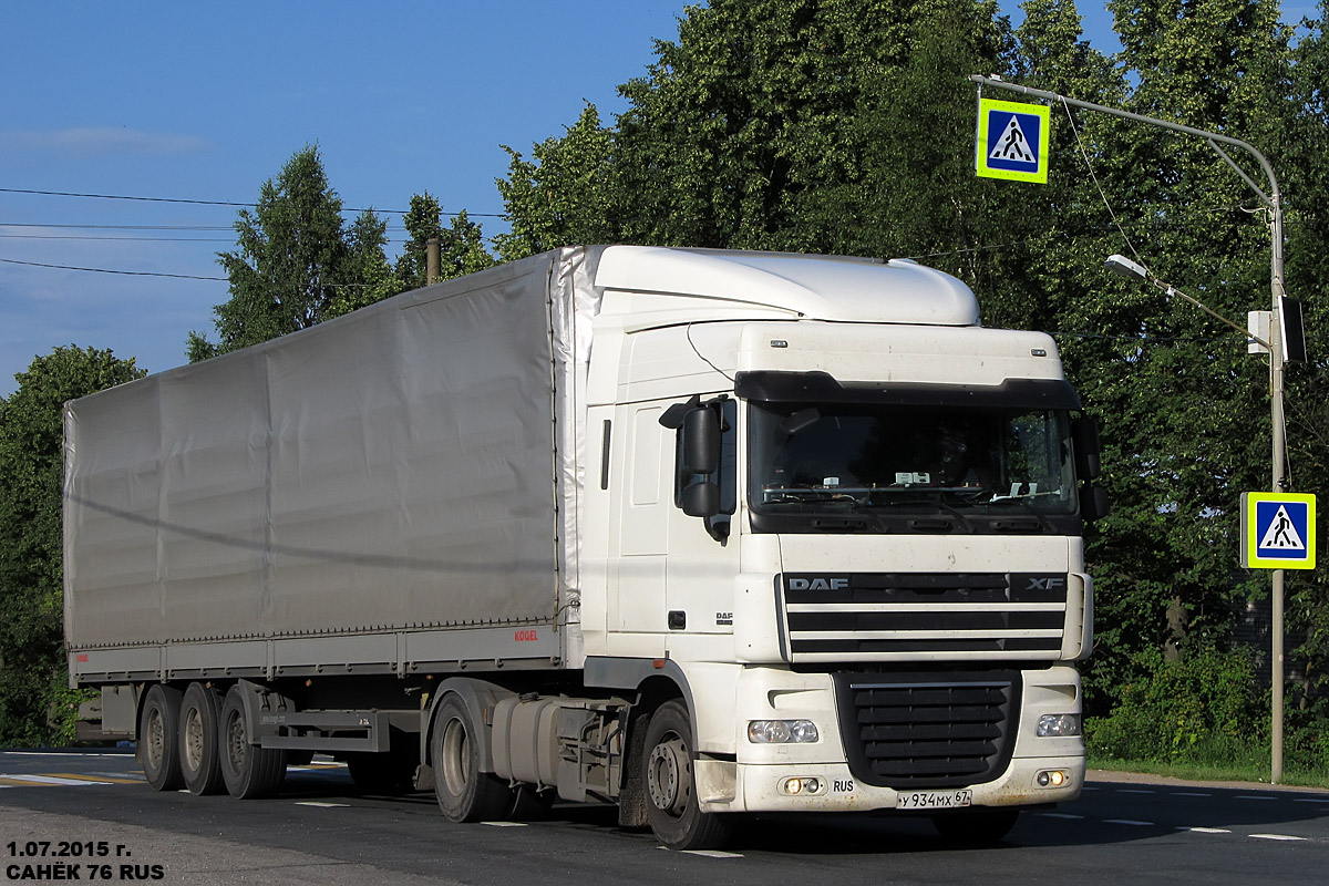 Смоленская область, № У 934 МХ 67 — DAF XF105 FT