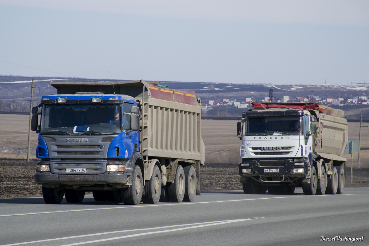 Мордовия, № Е 384 АУ 13 — Scania ('2004, общая модель); Мордовия, № Е 639 ЕТ 13 — IVECO Trakker ('2007)