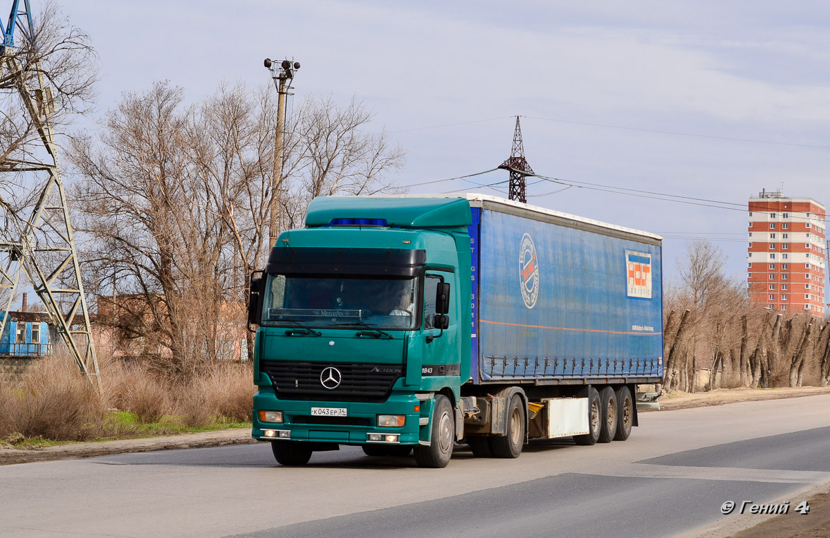 Волгоградская область, № К 043 ЕР 34 — Mercedes-Benz Actros ('1997) 1843