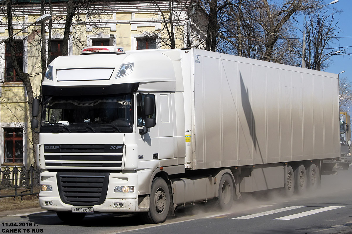 Омская область, № Т 809 КО 55 — DAF XF105 FT