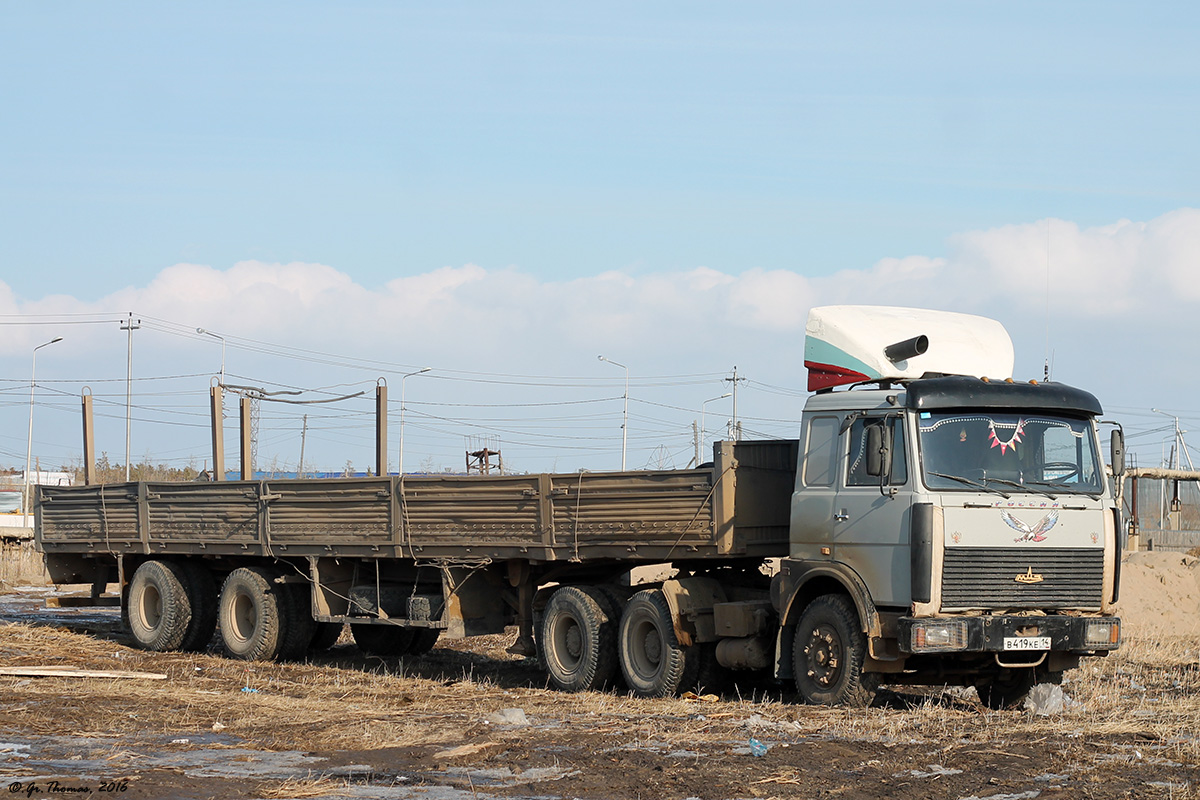 Саха (Якутия), № В 419 КЕ 14 — МАЗ-6422 (общая модель)