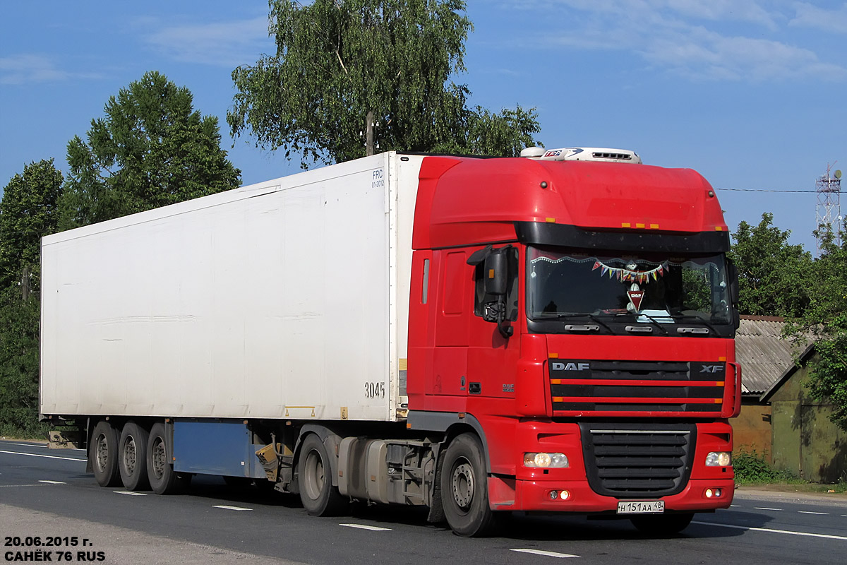 Липецкая область, № Н 151 АА 48 — DAF XF105 FT