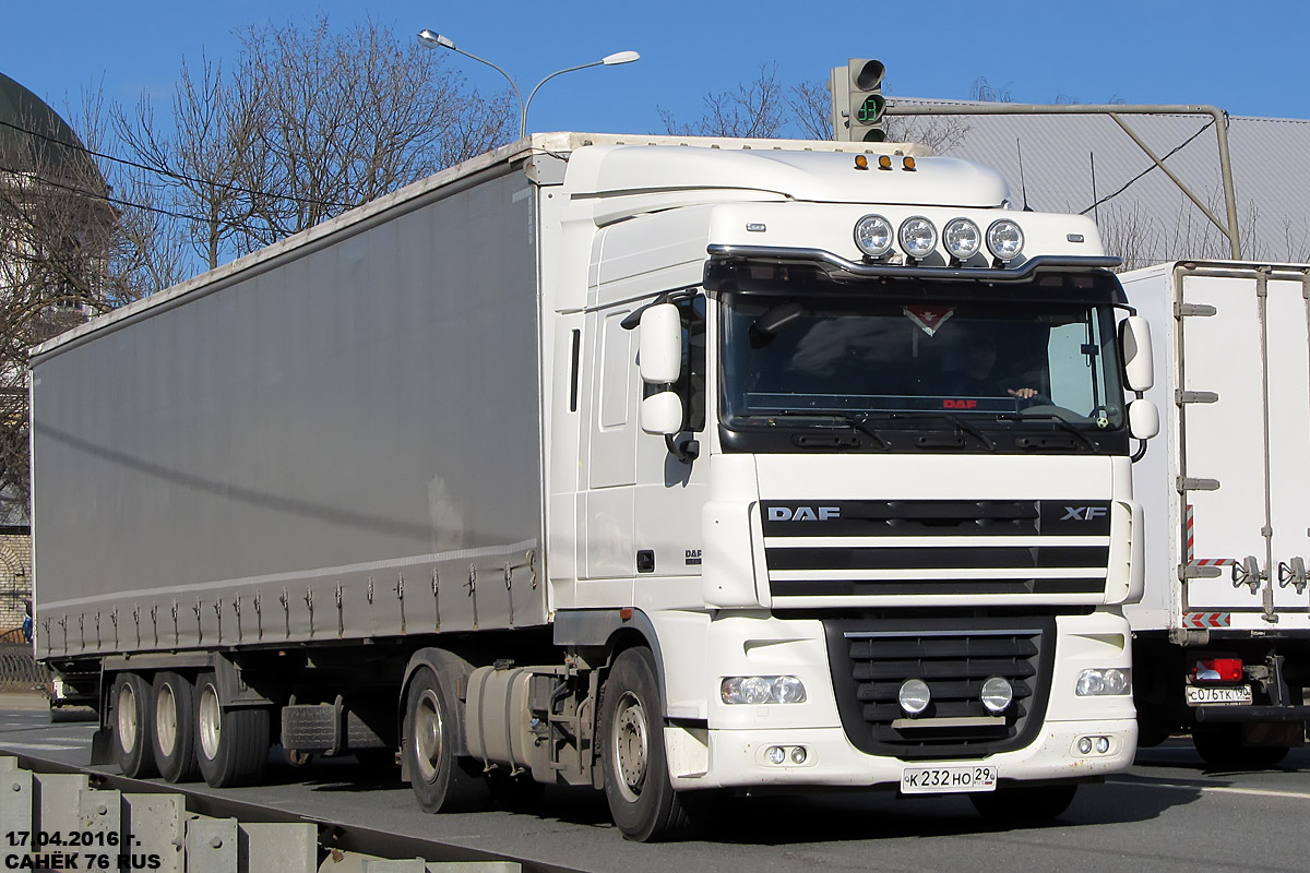 Архангельская область, № К 232 НО 29 — DAF XF105 FT