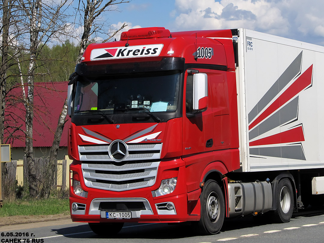 Латвия, № 1005 — Mercedes-Benz Actros ('2011) 1845