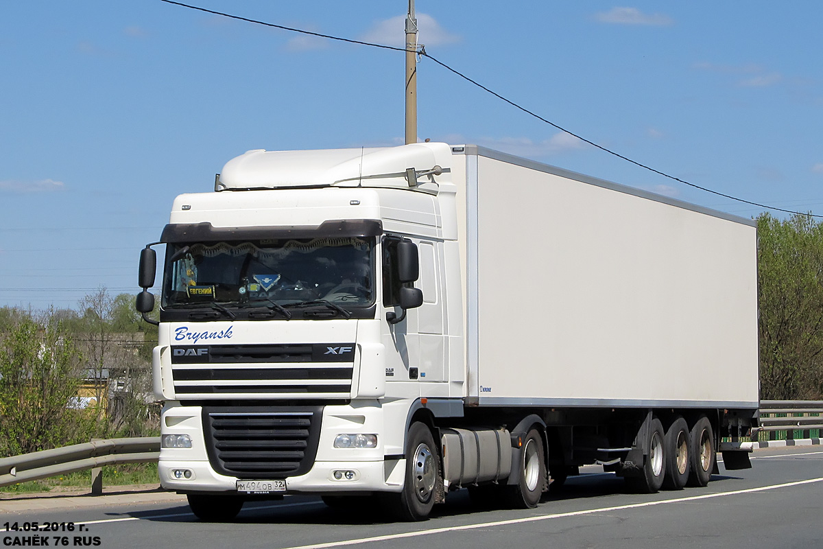 Брянская область, № М 494 ОВ 32 — DAF XF105 FT