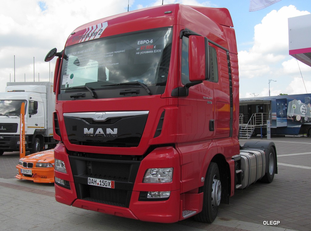 Германия, № DAH 150X — MAN TGX ('2012) 18.440; Минск — Выставка "БАМАП-2016"