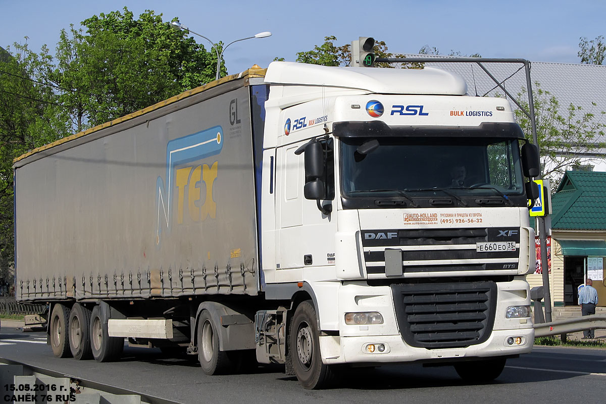 Вологодская область, № Е 660 ЕО 35 — DAF XF105 FT