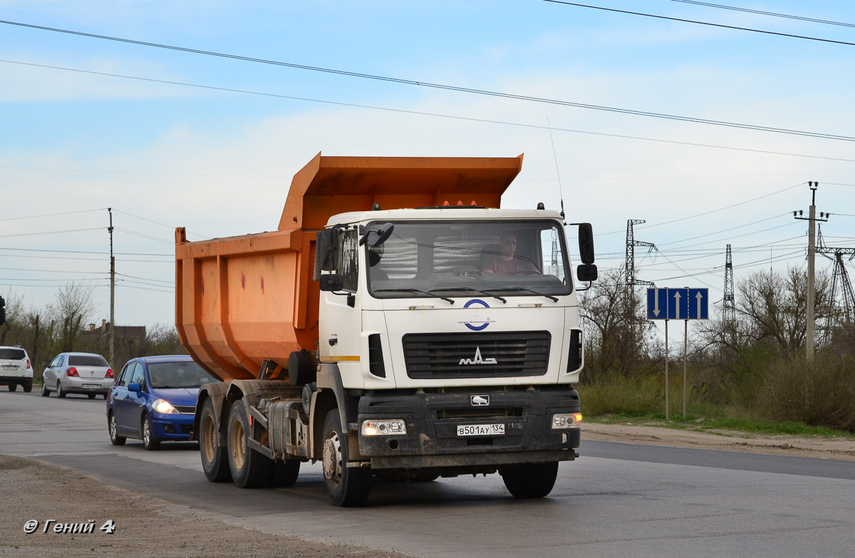 Волгоградская область, № В 501 АУ 134 — МАЗ-6501B9