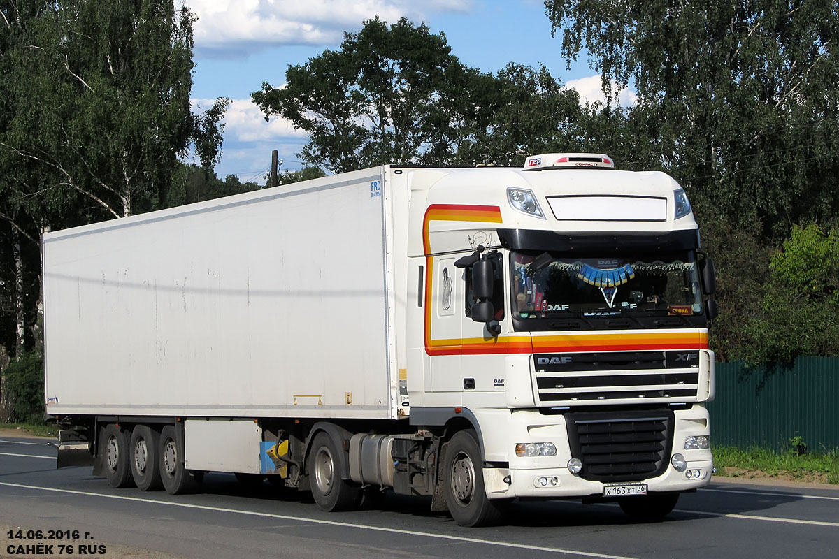 Воронежская область, № Х 163 ХТ 36 — DAF XF105 FT