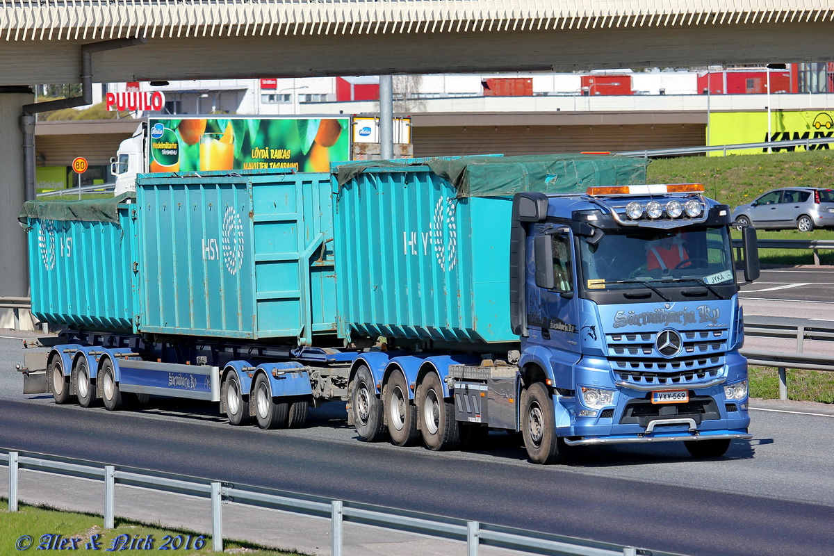 Финляндия, № VXV-569 — Mercedes-Benz Arocs (общ.м)