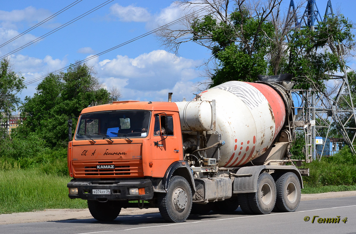 Волгоградская область, № А 074 НУ 34 — КамАЗ-65115-D3