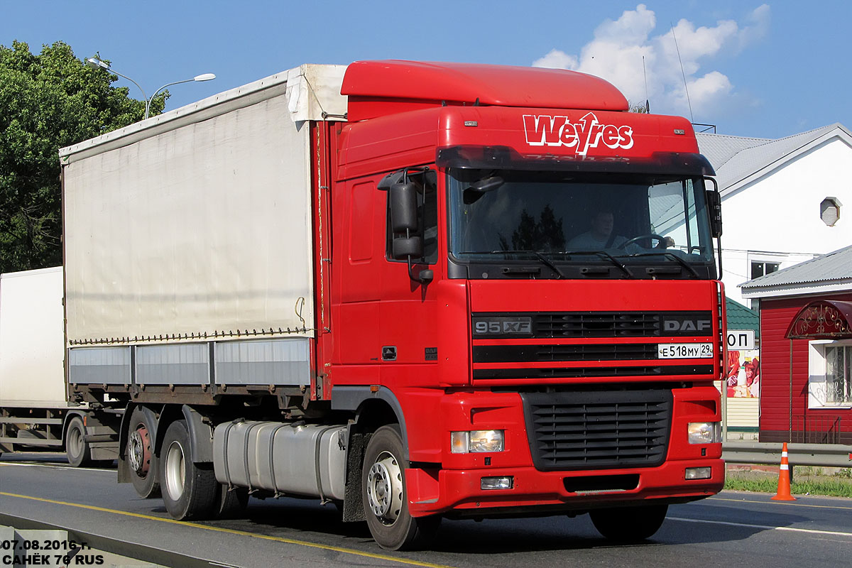 Архангельская область, № Е 518 МУ 29 — DAF 95XF FAR