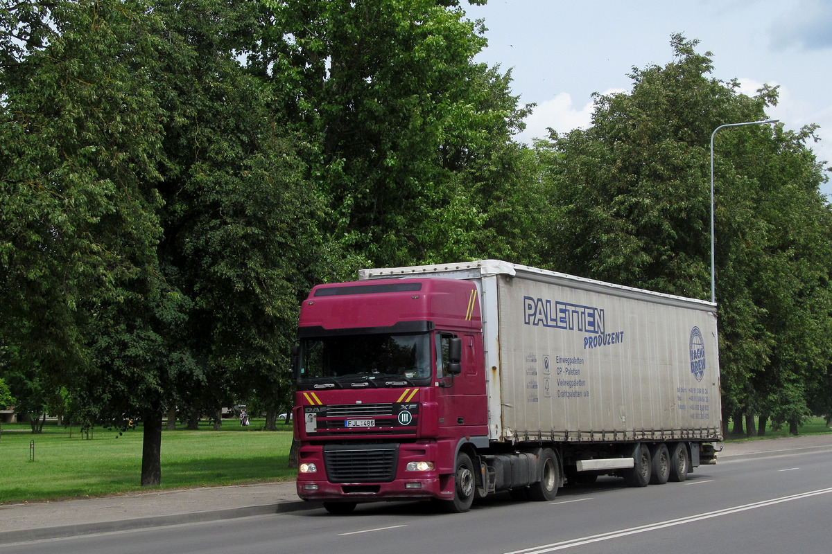 Литва, № FJL 486 — DAF XF95 FT