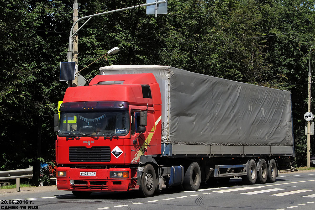 Волгоградская область, № Р 171 ТТ 34 — MAN F2000 19.464