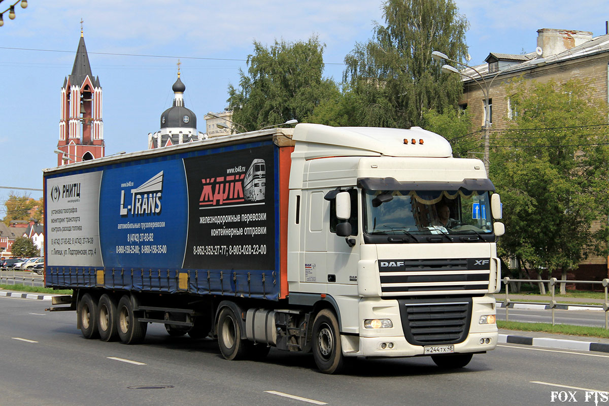 Липецкая область, № Н 244 ТХ 48 — DAF XF105 FT