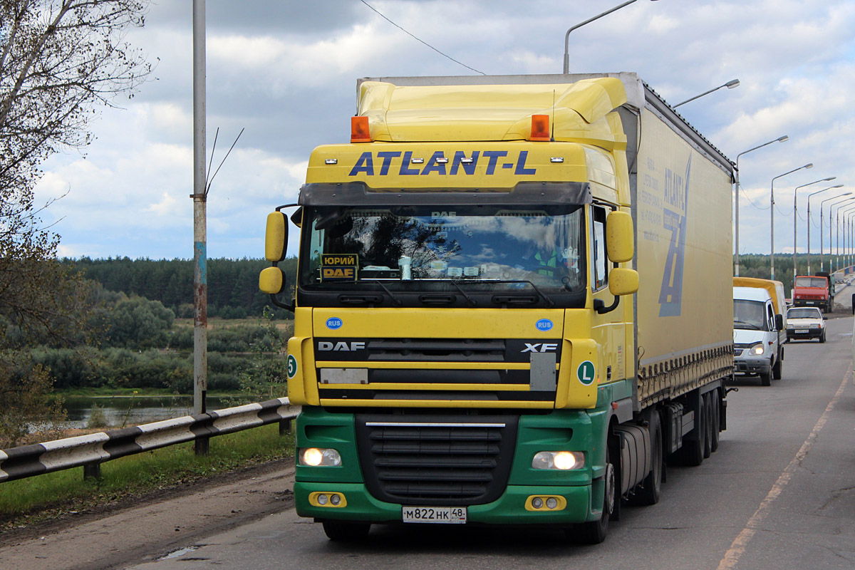 Липецкая область, № М 822 НК 48 — DAF XF105 FT