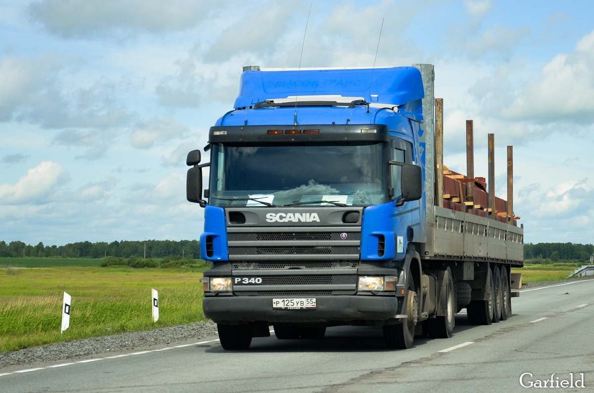 Омская область, № Р 125 УВ 55 — Scania ('1996) P340