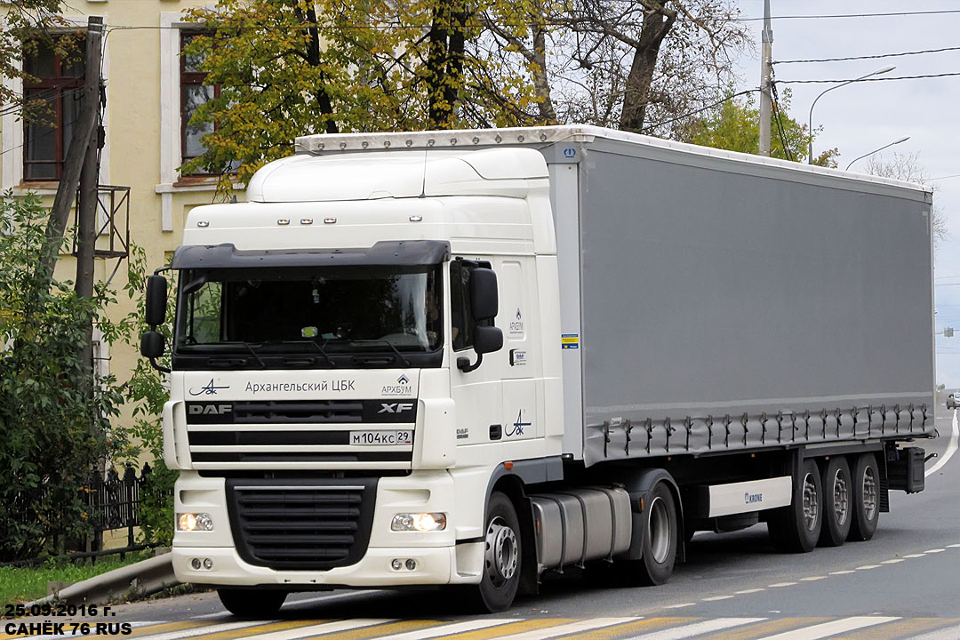 Архангельская область, № М 104 КС 29 — DAF XF105 FT