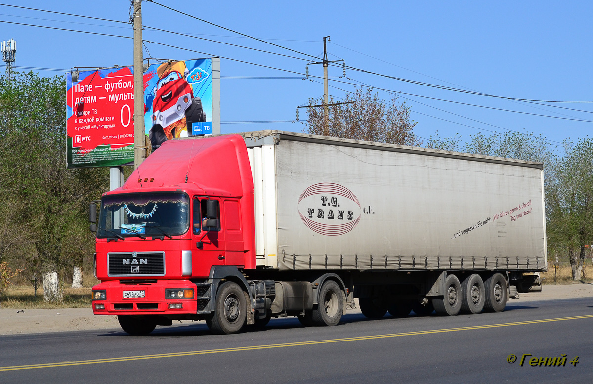 Волгоградская область, № С 494 АО 34 — MAN F2000 18.343