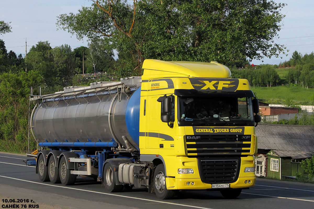 Тульская область, № М 154 МС 71 — DAF XF105 FT