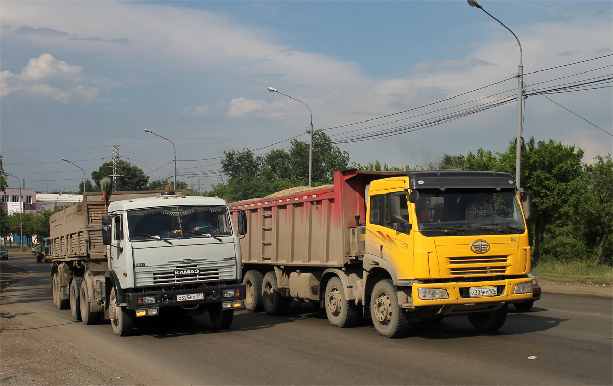 Красноярский край, № О 325 КХ 124 — КамАЗ-54115-13 [54115N]; Красноярский край, № А 304 ЕУ 124 — FAW J5 CA3312