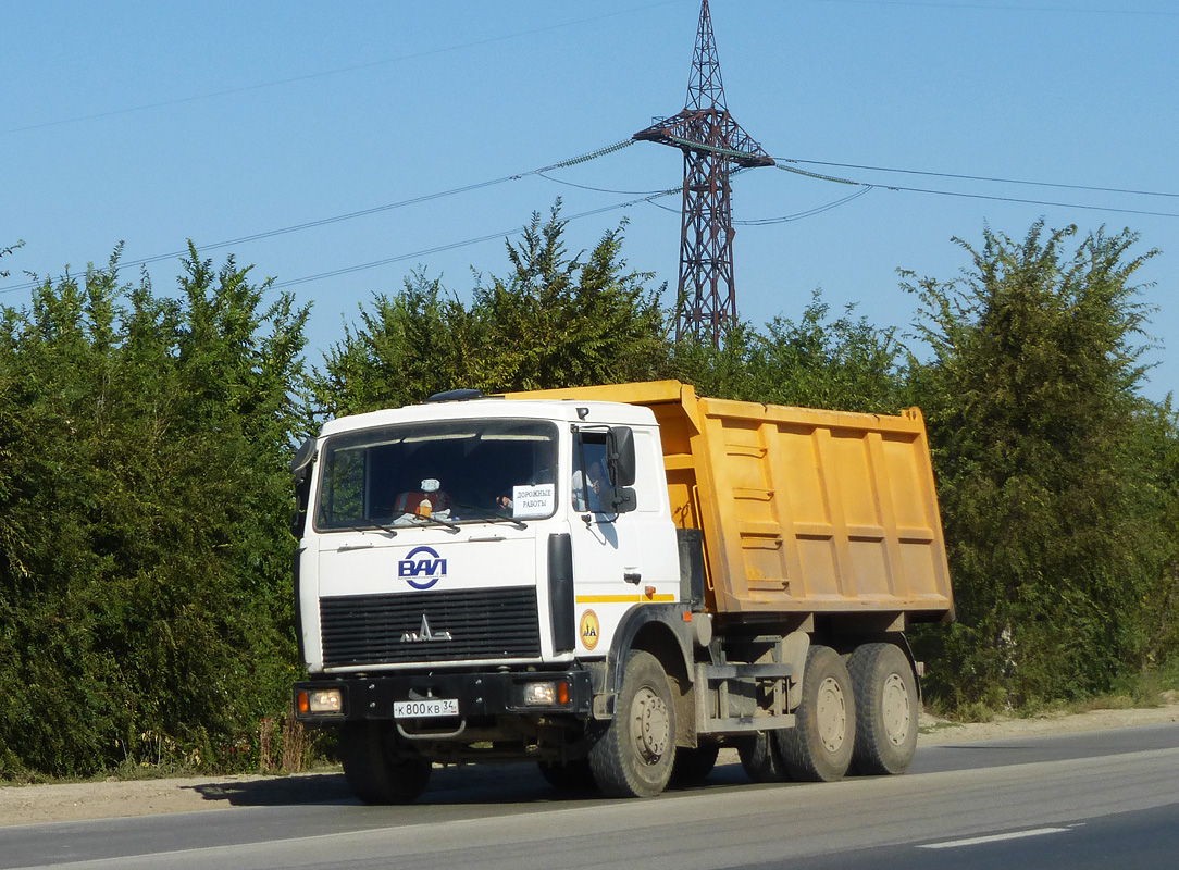 Волгоградская область, № К 800 КВ 34 — МАЗ-5516X5