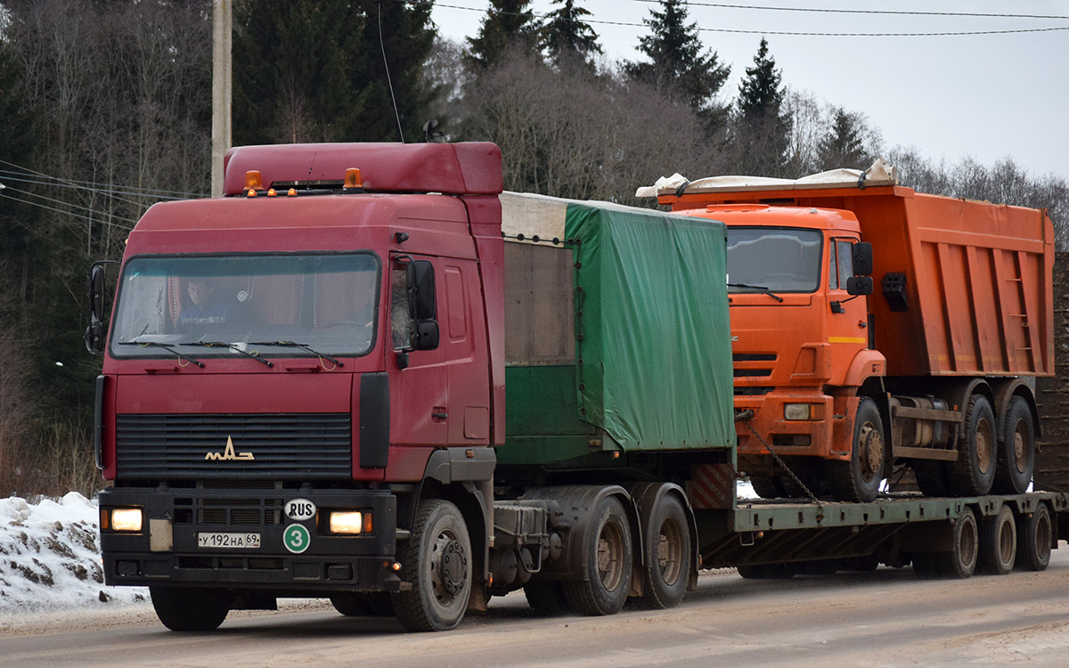 Тверская область, № У 192 НА 69 — МАЗ-6430A8