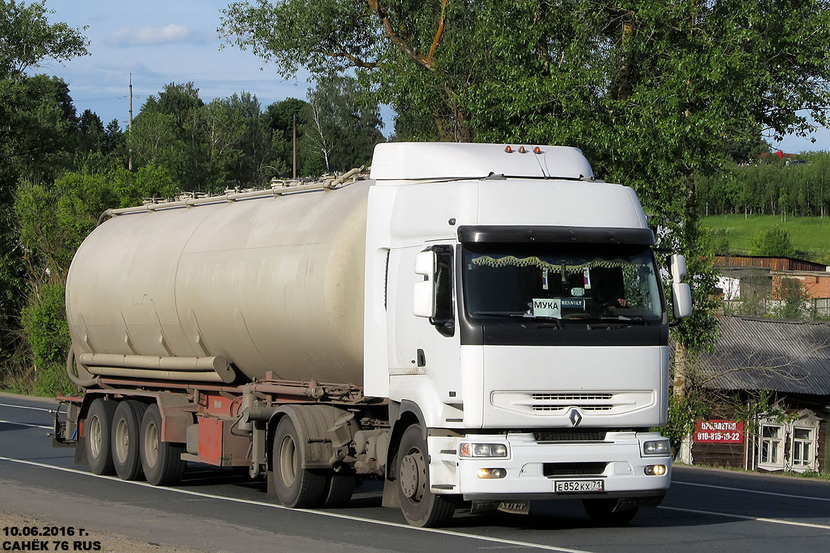 Тульская область, № Е 852 КХ 71 — Renault Premium ('1996)