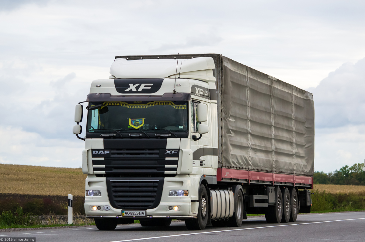 Закарпатская область, № АО 8855 ВА — DAF XF105 FT