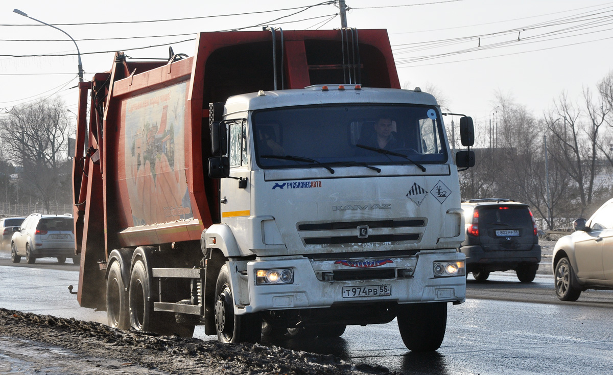 Омская область, № Т 974 РВ 55 — КамАЗ-65115 (общая модель)