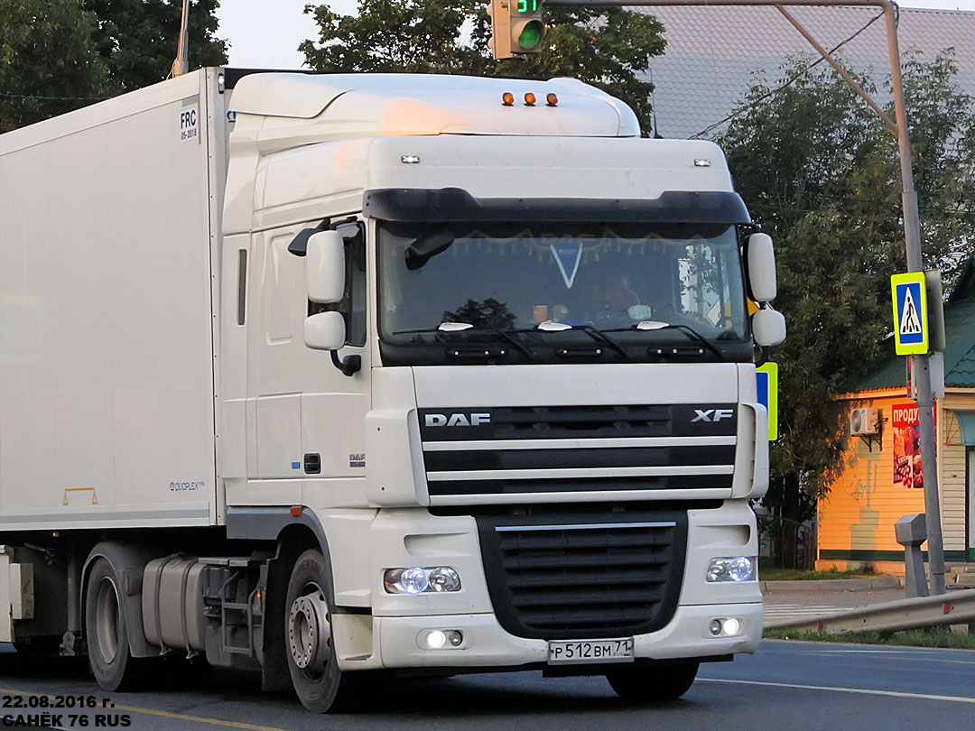 Тульская область, № Р 512 ВМ 71 — DAF XF105 FT