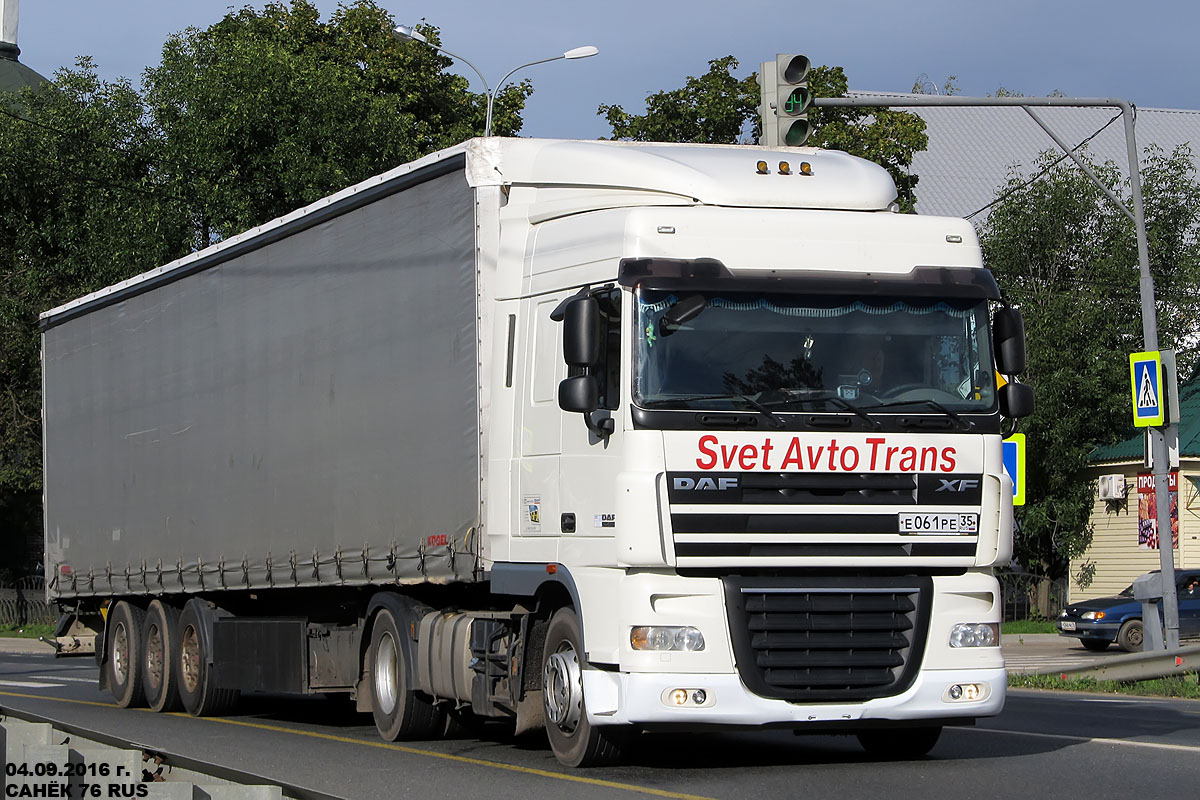 Вологодская область, № Е 061 РЕ 35 — DAF XF105 FT