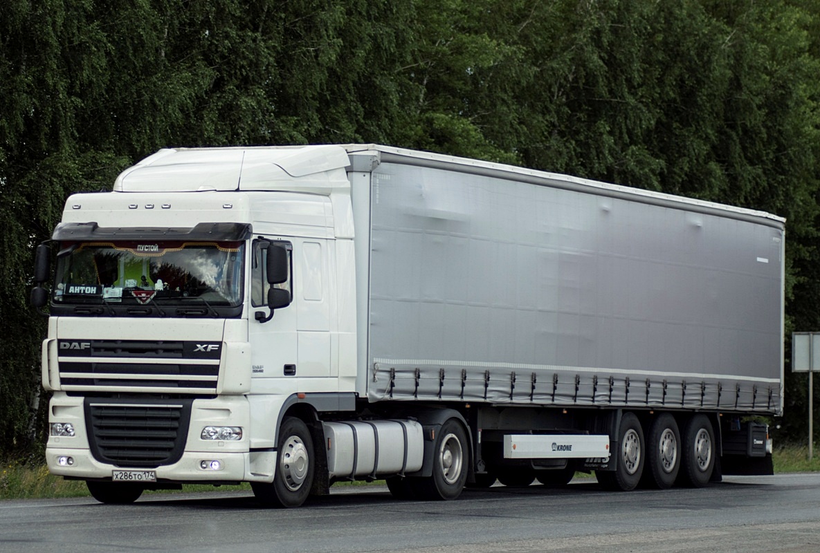 Челябинская область, № Х 286 ТО 174 — DAF XF105 FT