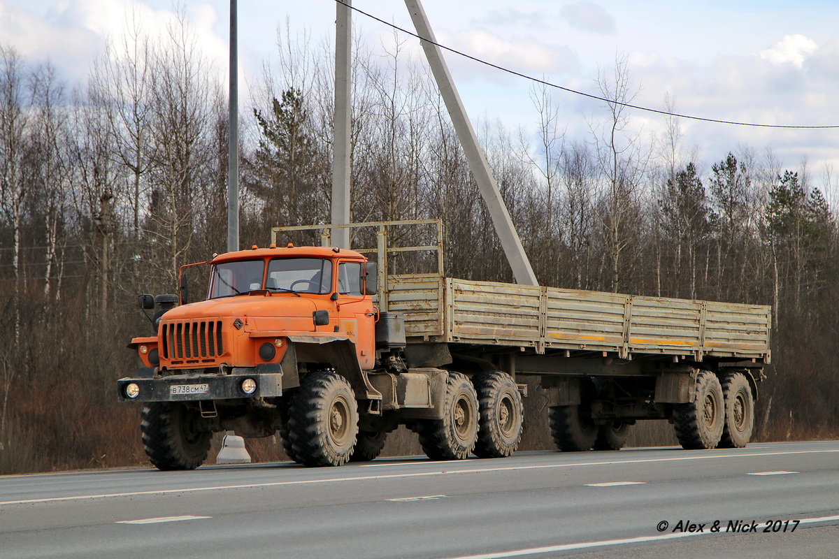 Ленинградская область, № В 738 СМ 47 — Урал-4320 (общая модель)