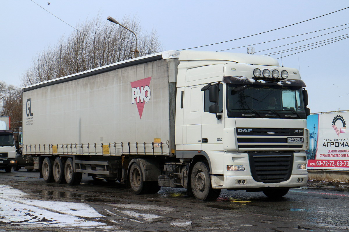 Омская область, № Р 444 ОН 55 — DAF XF105 FT