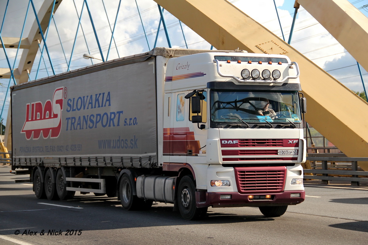 Ленинградская область, № Т 003 ОР 47 — DAF XF95 FT