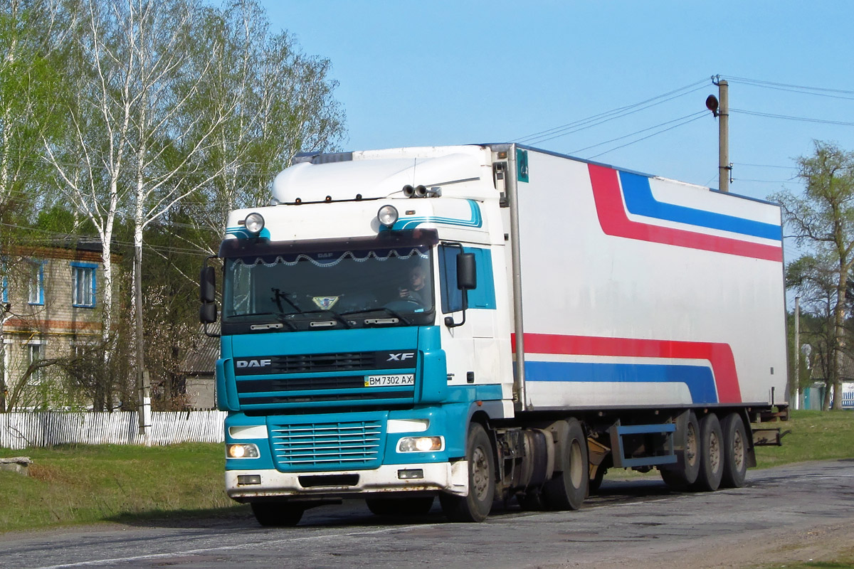 Сумская область, № ВМ 7302 АХ — DAF XF95 FT