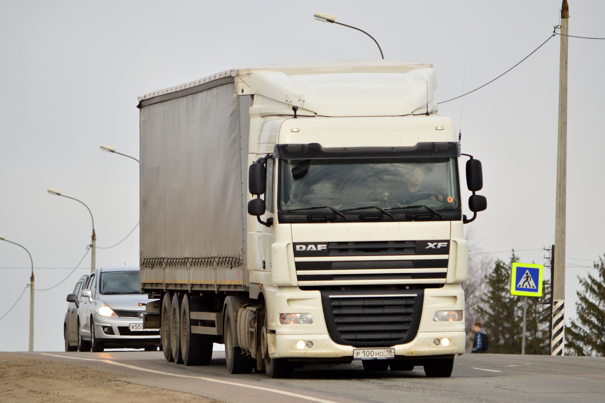 Удмуртия, № Р 100 НО 18 — DAF XF105 FT