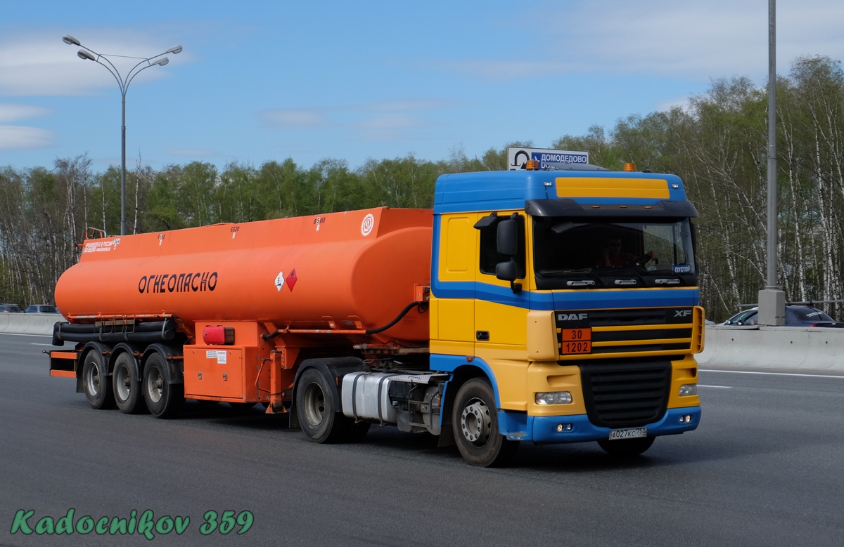 Московская область, № А 027 КС 750 — DAF XF105 FT