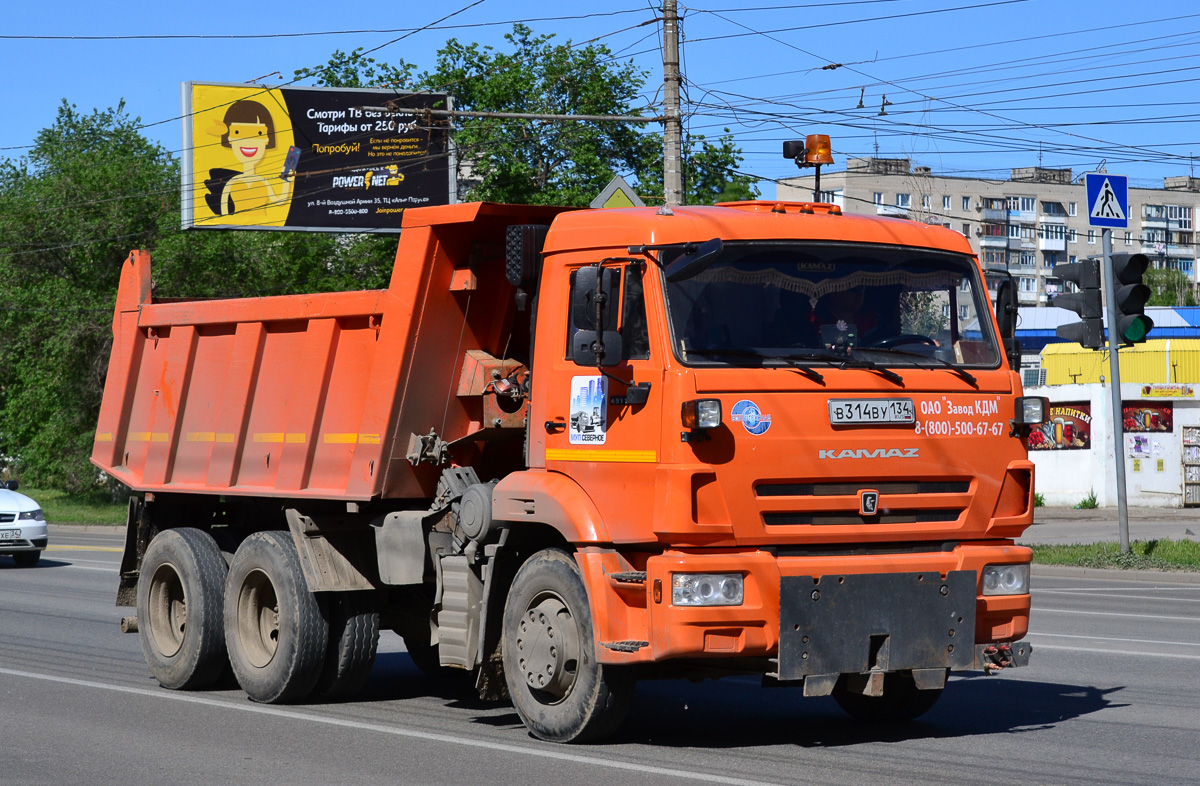 Волгоградская область, № В 314 ВУ 134 — КамАЗ-65115-L4