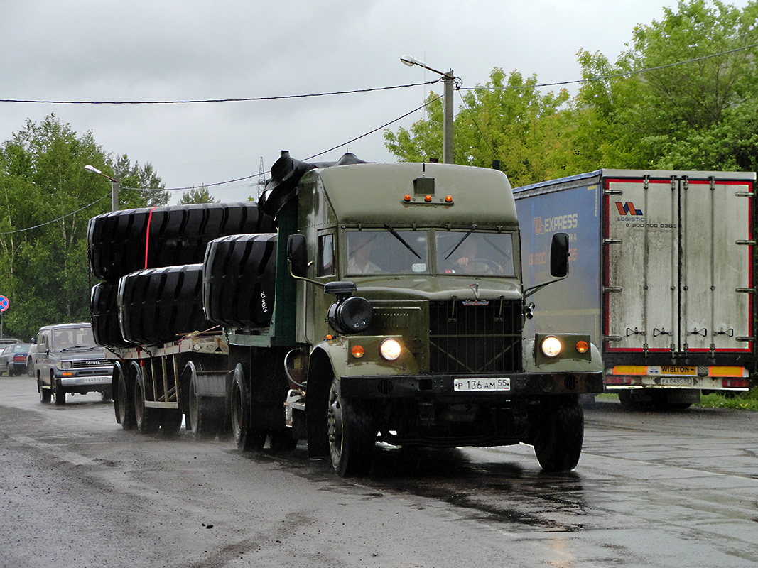 Омская область, № Р 136 АМ 55 — КрАЗ (общая модель)