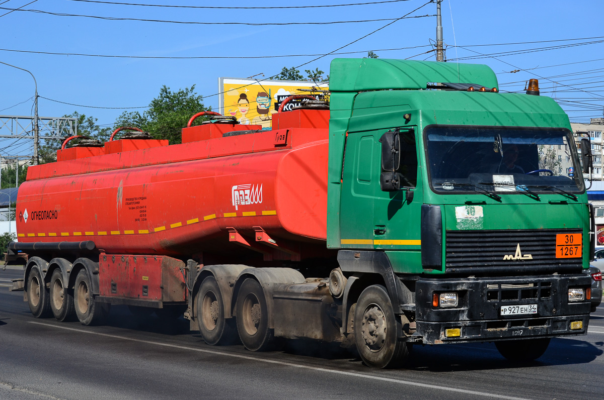 Волгоградская область, № Р 927 ЕН 34 — МАЗ-6430A8